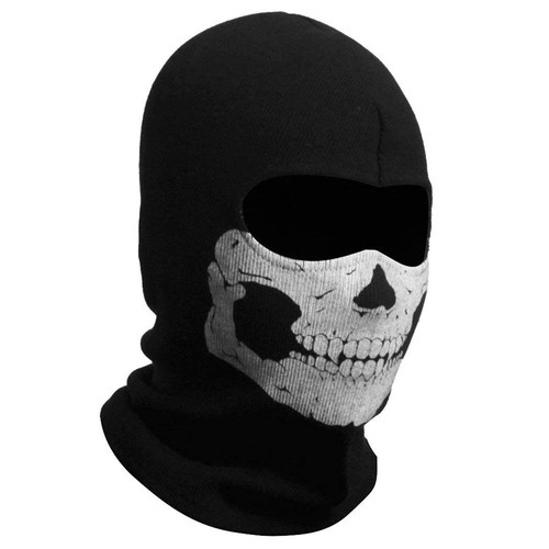 Black balaclava ghosts skull - balaclava,