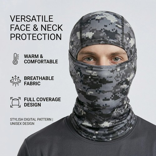 Camo balaclava face mask - camo,
