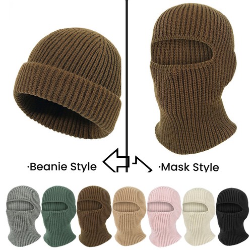 Convertible knit balaclava - convertible,