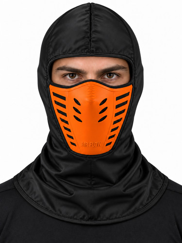 Black ninja hood orange - ninja,